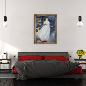 Tablou inramat - Paul Albert Besnard - Portretul Sotiei Artistului, Madame Roger Jourdain, 60 x 80 cm - Img 3