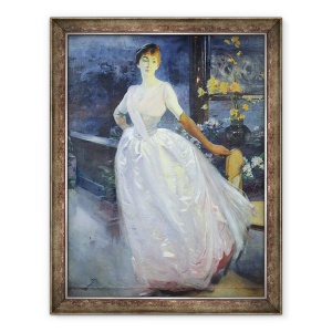 Tablou inramat - Paul Albert Besnard - Portretul Sotiei Artistului, Madame Roger Jourdain, 70 x 90 cm