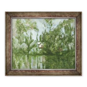 Tablou inramat - Paul Cezanne - Casa pe malul Marnei, 50 x 60 cm