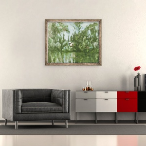 Tablou inramat - Paul Cezanne - Casa pe malul Marnei, 50 x 60 cm - Img 2