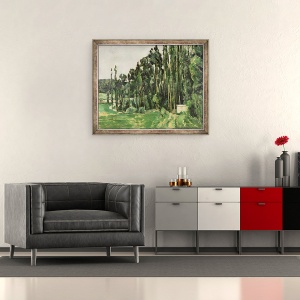 Tablou inramat - Paul Cezanne - Plopii, 50 x 60 cm - Img 2