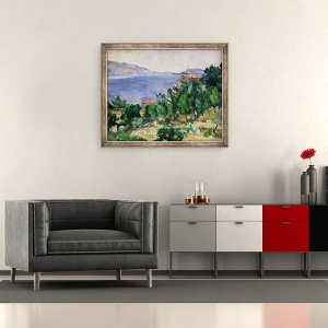 Tablou inramat - Paul Cezanne - Vedere spre Muntele Marsilia si Insula Maire, 50 x 60 cm - Img 2