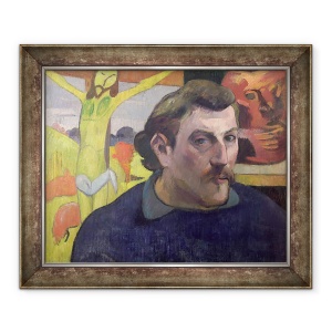 Tablou inramat - Paul Gauguin - Autoportret cu Hristos galben, 50 x 60 cm