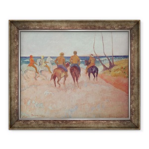 Tablou inramat - Paul Gauguin - Calaret pe plaja Hiva Hoa 1902, 70 x 85 cm