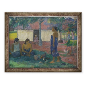 Tablou inramat - Paul Gauguin - De ce esti suparat? Nu Te Aha Oe Riri, 60 x 80 cm