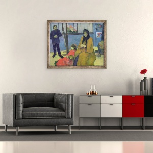 Tablou inramat - Paul Gauguin - Familia Schuffenecker sau studioul lui Schuffenecker, 50 x 60 cm - Img 2