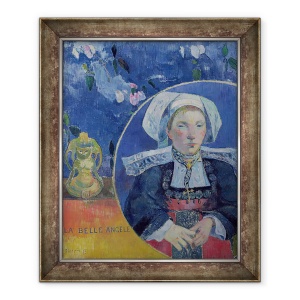 Tablou inramat - Paul Gauguin - ingerul frumos Madame Angele Satre, hangiul de la Pont-Aven, 50 x 60 cm