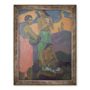 Tablou decorativ înrămat Paul Gauguin cu tema maternitate și femei pe malul mării