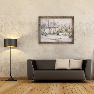 Tablou inramat - Paul Gauguin - Peisaj iarna, 70 x 90 cm - Img 2