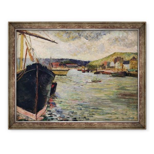 Tablou inramat - Paul Gauguin - Port la Rouen, 60 x 80 cm