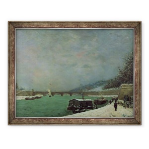 Tablou inramat - Paul Gauguin - Sena la Pont dIena, Iarna, 70 x 90 cm