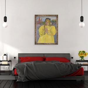 Tablou inramat - Paul Gauguin - Tanara crestina, 70 x 90 cm - Img 3
