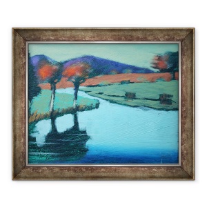 Tablou inramat - Paul Powis - Valea de Aur, 70 x 85 cm