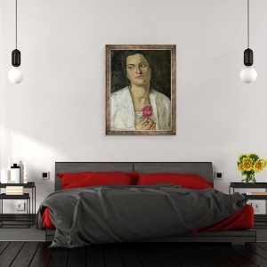 Tablou inramat - Paula Modersohn-Becker - Sculptoarea Clara Rilke-Westhoff 1878-1954 1905, 60 x 80 cm - Img 3