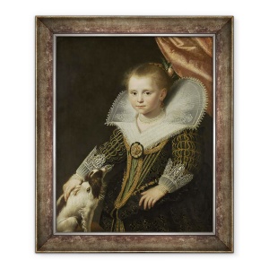 Tablou inramat - Paulus Moreelse - Portretul unei fete, cunoscut sub numele de Micul Pincess, 50 x 60 cm