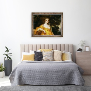 Tablou inramat - Peter Lely - Diana Kirke, Contesa de Oxford, 60 x 80 cm - Img 3