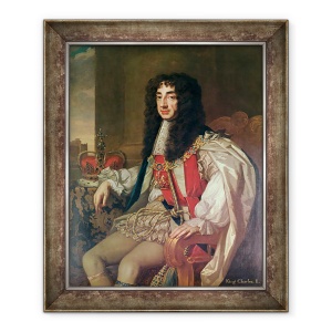 Tablou inramat - Peter Lely - Portretul lui Carol al II-lea, 50 x 60 cm