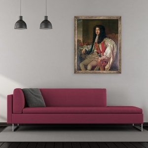 Tablou inramat - Peter Lely - Portretul lui Carol al II-lea, 50 x 60 cm - Img 2