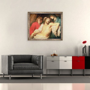 Tablou inramat - Peter Paul Rubens - Lament al lui Hristos de catre Fecioara si Sfantul Ioan, 50 x 60 cm - Img 2