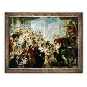 Tablou inramat - Peter Paul Rubens - Violul femeilor Sabine, 70 x 90 cm