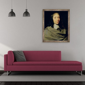 Tablou inramat - Philippe de Champaigne - Blaise Pascal 1623-62, 70 x 85 cm - Img 2