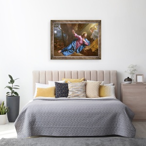 Tablou inramat - Philippe de Champaigne - Hristos in Gradina Maslinilor, 60 x 80 cm - Img 3
