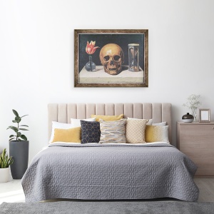 Tablou inramat - Philippe de Champaigne - Vanitas Natura moarta cu o lalea, 60 x 80 cm - Img 3