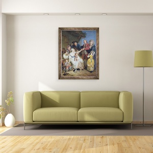 Tablou inramat - Pierre Alexandre Wille - Caritate, 70 x 90 cm - Img 2