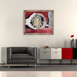 Tablou inramat - Pierre Auguste Renoir - Buchet in cutie de teatru, 50 x 60 cm - Img 2