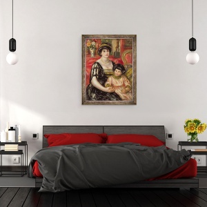 Tablou inramat - Pierre Auguste Renoir - Doamna Josse Bernheim-Jeune si fiul ei Henry, 60 x 80 cm - Img 3