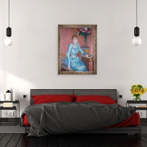 Tablou inramat - Pierre Auguste Renoir - Madame de Bonnieres, 60 x 80 cm - Img 3