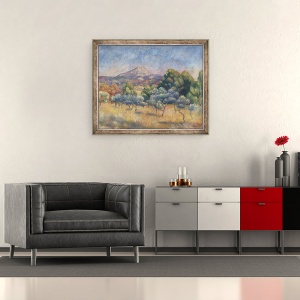 Tablou inramat - Pierre Auguste Renoir - Muntele Sainte-Victoire, 50 x 60 cm - Img 2