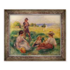 Tablou inramat - Pierre Auguste Renoir - Petrecere in tara la Berneval, 50 x 60 cm