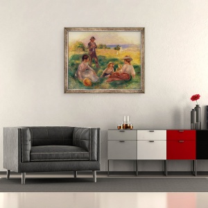Tablou inramat - Pierre Auguste Renoir - Petrecere in tara la Berneval, 50 x 60 cm - Img 2