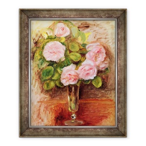 Tablou inramat - Pierre Auguste Renoir - Trandafiri in Vaza II, 70 x 85 cm