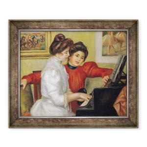 Tablou inramat - Pierre Auguste Renoir - Yvonne si Christine Lerolle la pian, 70 x 85 cm
