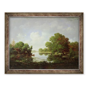 Tablou inramat - Pierre Etienne Theodore Rousseau - Dupa-amiaza devreme, 60 x 80 cm