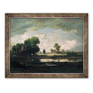 Tablou inramat - Pierre Etienne Theodore Rousseau - Piscina cu un cer furtunos, 60 x 80 cm