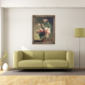 Tablou inramat - Pierre-Joseph Redouté - Vaza de flori, 70 x 90 cm - Img 2