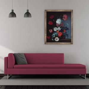 Tablou inramat - Pierre Labatie - Buchet de flori, 50 x 60 cm - Img 2