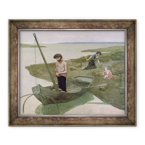 Tablou inramat - Pierre Puvis de Chavannes - Saracul pescar, 50 x 60 cm