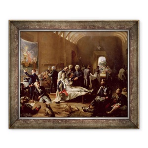 Tablou inramat - Pierre Roch Vigneron - O ambulanta in timpul campaniei franceze, 50 x 60 cm