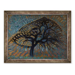 Tablou inramat - Piet Mondrian - Apple Tree, versiunea pointillist, 70 x 90 cm