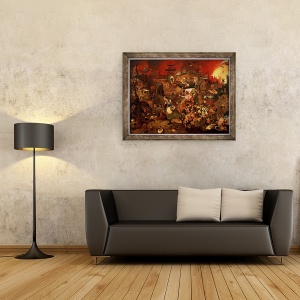 Tablou inramat - Pieter Bruegel the Elder - Dulle Griet Mad Meg 1561, 70 x 90 cm - Img 2