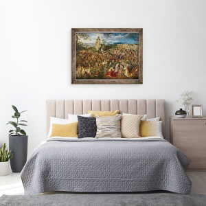 Tablou inramat - Pieter Bruegel the Elder - Hristos Purtand Crucea, 60 x 80 cm - Img 3