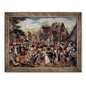 Tablou inramat - Pieter Brueghel the Younger - Festivalul satului, 60 x 80 cm