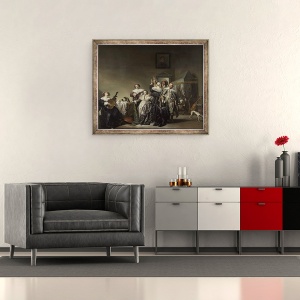 Tablou inramat - Pieter Codde - Compania Gallant, 70 x 85 cm - Img 2