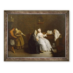 Tablou inramat - Pietro Longhi - Lectia de muzica, 70 x 90 cm