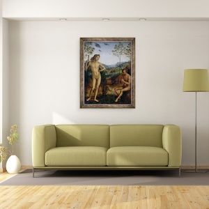 Tablou inramat - Pietro Perugino - Apollo si pastorul Daphnis?, 70 x 90 cm - Img 2