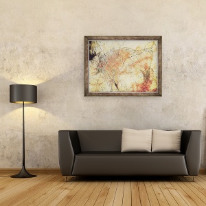 Tablou inramat - Prehistoric - Bison, din pesterile de la Altamira, 70 x 90 cm - Img 2